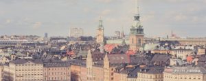 Swedish city landscape banner image for research in a global perspective